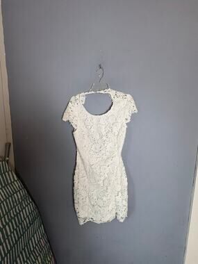Lulus Girls White Floral Lace Special Occasion Dress Size XL 14 16 JMD 8344
